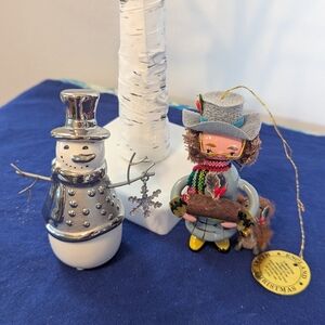 Pier One Ornament And Sears Vintage England Ornament.